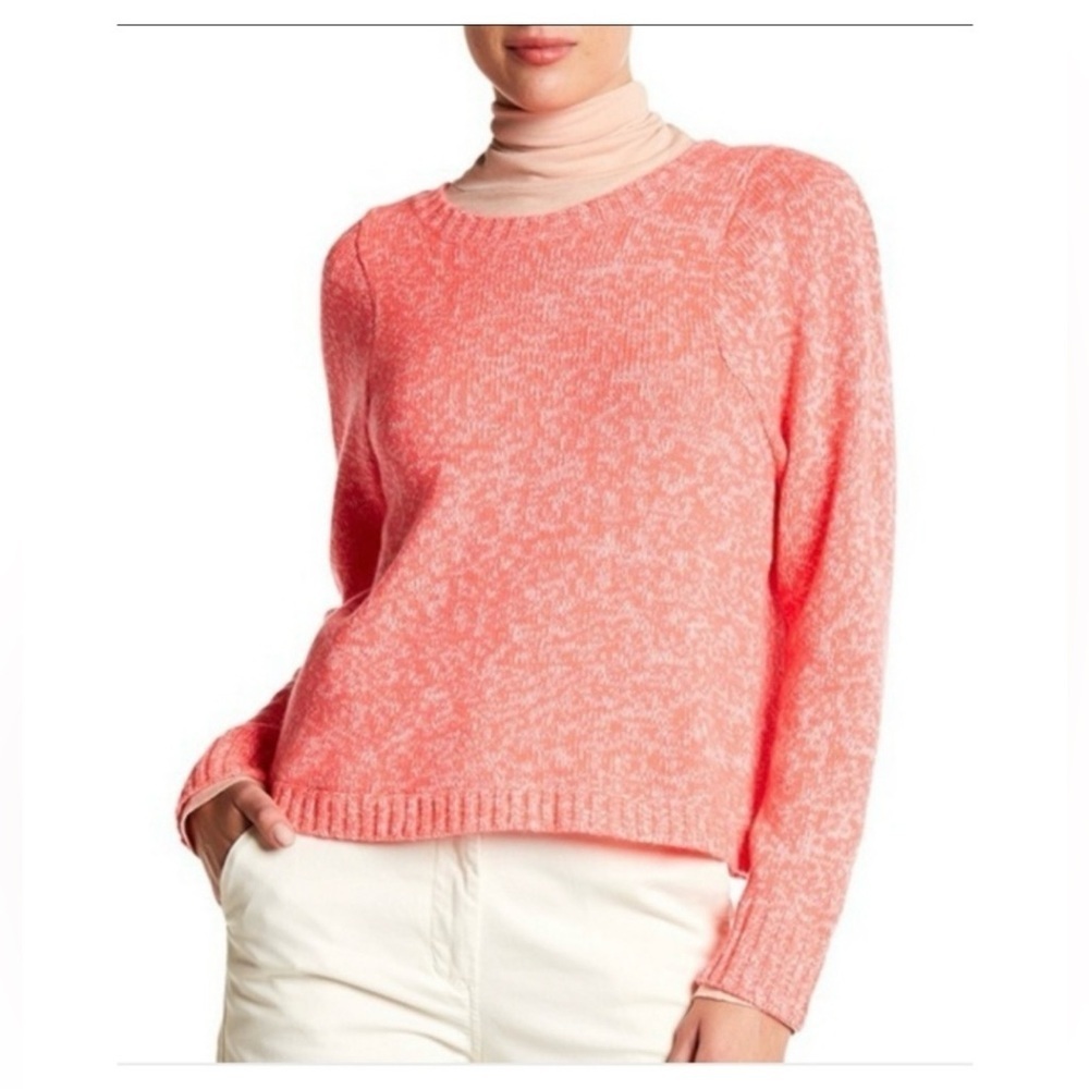 J. Crew COLLECTION Italian Cashmere Marled Neon Pink Sweater Size S